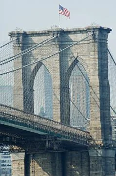 Brooklyn Bridge Iconic Landmark Stock Photos