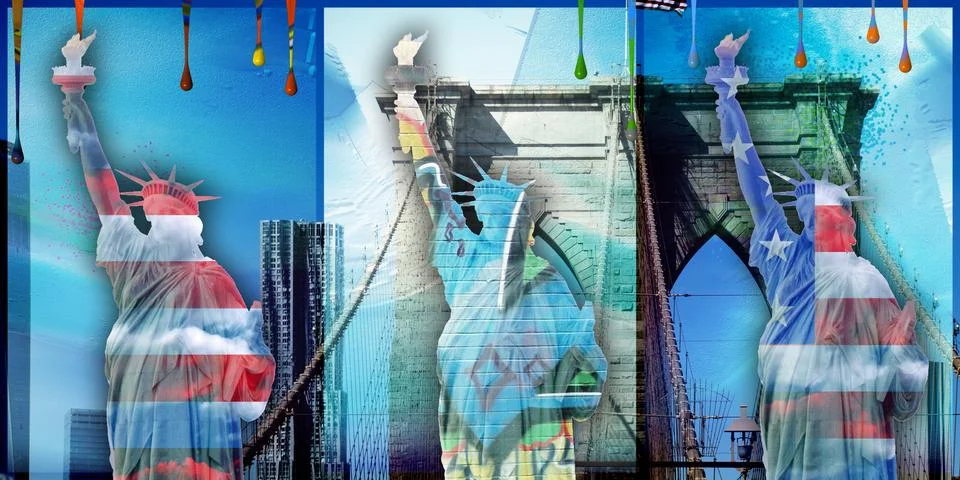 Brooklyn bridge Stock Illustration