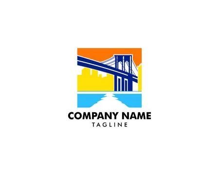 Brooklyn Bridge logo Stock Illustration