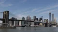Brooklyn Bridge, New York City, Freedom Tower, Downtown Manhattan Skyline HD Footage