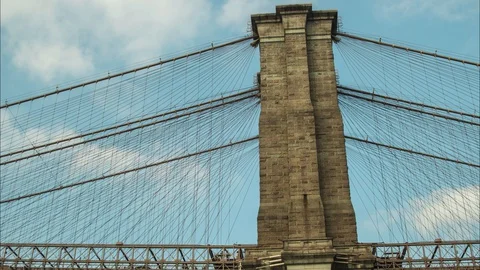 Brooklyn Bridge, New York City TIMELAPSE Stock Footage
