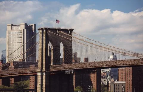 Brooklyn Bridge in New York City Stock Photos