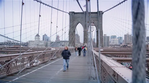 Brooklyn Bridge, New York Stock Footage 24413524