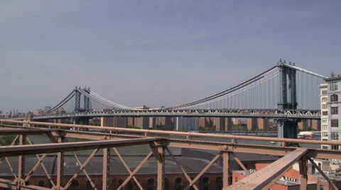 Brooklyn Bridge New York Stock Footage 32240590