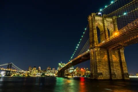 Brooklyn Bridge at night Фото