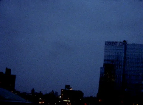 Brooklyn bridge at night on super 8 film Stock Footage 340559918