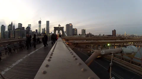 BROOKLYN BRIDGE-NYC SKYLINE Stock Footage 35288256