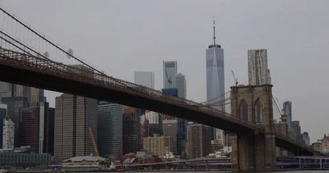Brooklyn Bridge, NYC Skyline 動画素材 103719000
