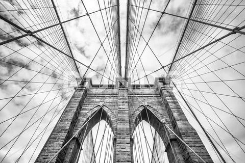 Brooklyn bridge in NYC, USA Stock Photos