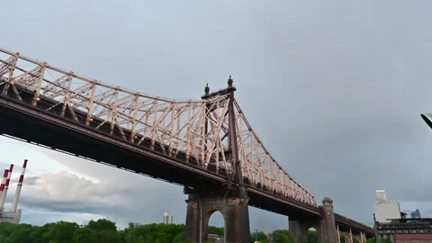 The Brooklyn Bridge is one of the most iconic architectural works of art in.. Stock Footage 310657148