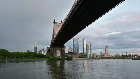 The Brooklyn Bridge is one of the most iconic architectural works of art in.. Stock Footage 310657154