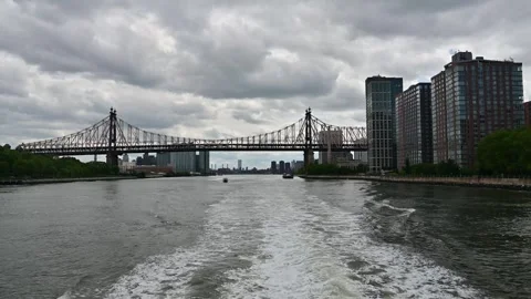 The Brooklyn Bridge is one of the most iconic architectural works of art in.. Stock Footage 310657924