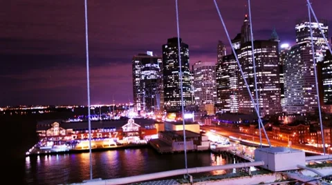 Brooklyn bridge pan5 Stock Footage 7118867