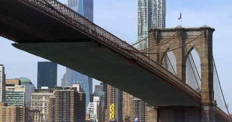 The Brooklyn Bridge. Stock Photos