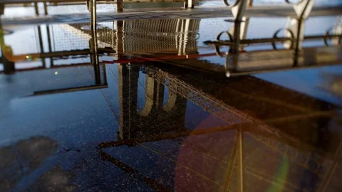 Brooklyn Bridge Reflection at Dawn Stock Footage 86205447