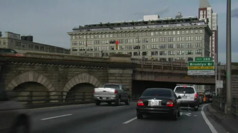 Brooklyn Bridge sign 1 Stock Footage 160239