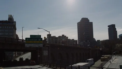 Brooklyn Bridge Sign Stock Footage 128517269