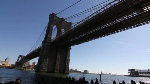 Brooklyn Bridge Slow Motion Video stock 9880617