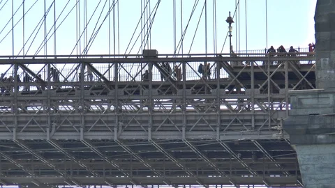 Brooklyn Bridge Slow Motion Stock Footage 120216756