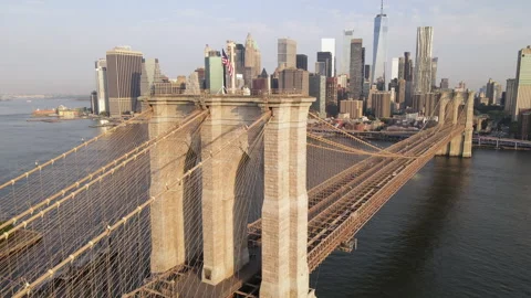Brooklyn Bridge at sunrise Stock Footage 246345383