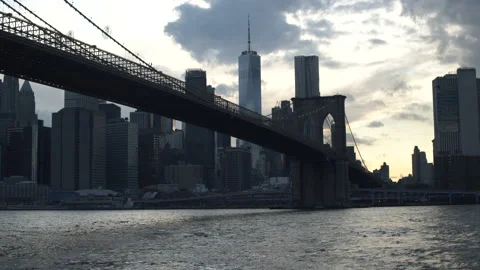 Brooklyn Bridge Sunset Timelapse 库存影片 134055135