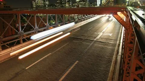 Brooklyn Bridge Time Lapse Stock Footage 12422488
