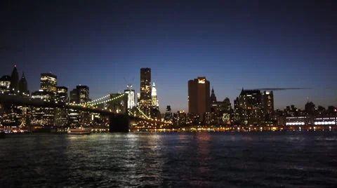 Brooklyn Bridge Time lapse Stockbeeldmateriaal 32614992