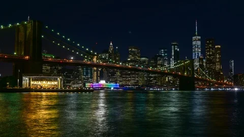 Brooklyn Bridge Time lapse Stock Footage 91753457