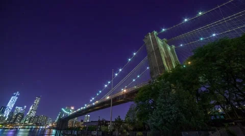 Brooklyn Bridge Timelapse from Brooklyn Bridge Park Stock Footage 59946629