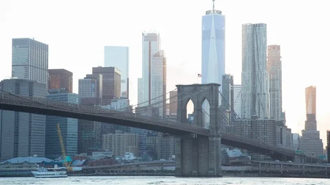 Brooklyn Bridge Timelapse Video stock 129327651