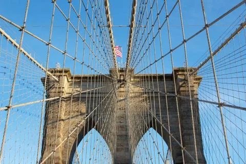 Brooklyn Bridge Tower Stock Photos