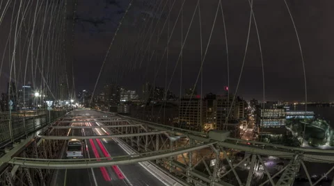 Brooklyn Bridge with Traffic Stock Footage 51617677