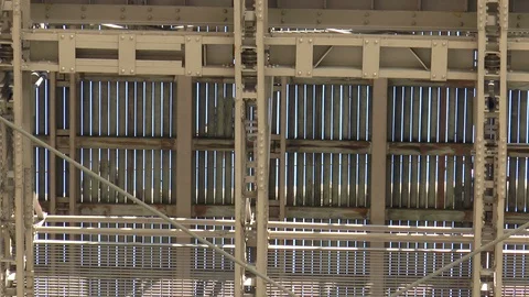 Brooklyn Bridge Underside Pedestrians walking Stock Footage 124268271