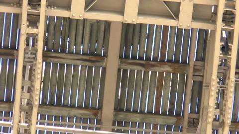 Brooklyn Bridge Underside Pedestrians walking Stock Footage 132204251