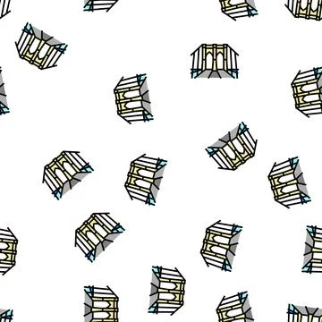 Brooklyn bridge vector seamless pattern Stock Illustration