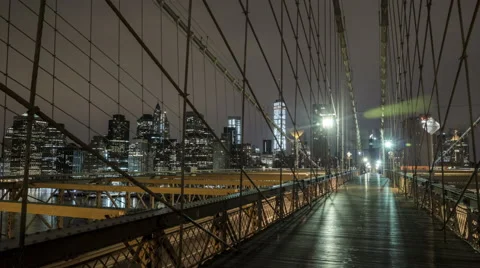 Brooklyn Bridge Walkway Stock Footage 51614818