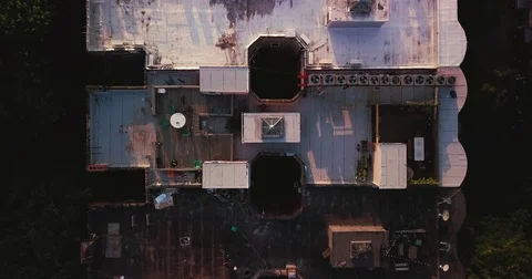 Brooklyn brownstone roofs Stock Footage 79562589