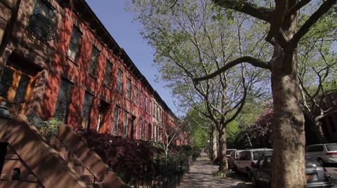 Brooklyn Brownstones Stock Footage 33792160