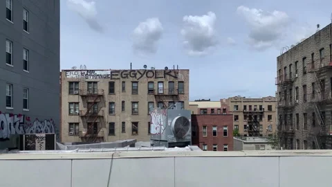 Brooklyn building facades and windows Stock Footage