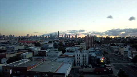 Brooklyn Cityscape Time Lapse from Dusk to Sunrise Stock Footage 249795722