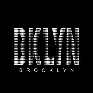 BROOKLYN design typography, vector design text illustration, poster, banner,  Stock Illustration