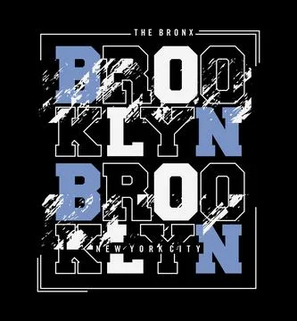 BROOKLYN Grunge design typography, vector design text illustration, poster, b Stock Illustration