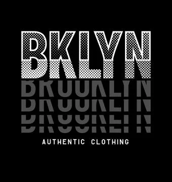 BROOKLYN Grunge design typography, vector design text illustration, sign, t s Stock Illustration