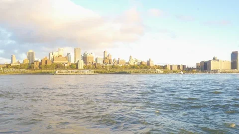 Brooklyn Heights from Downtown Manhattan Stock Footage