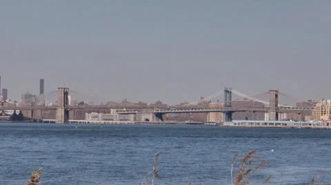Brooklyn Manhattan Bridges Vídeo Stock 36625607