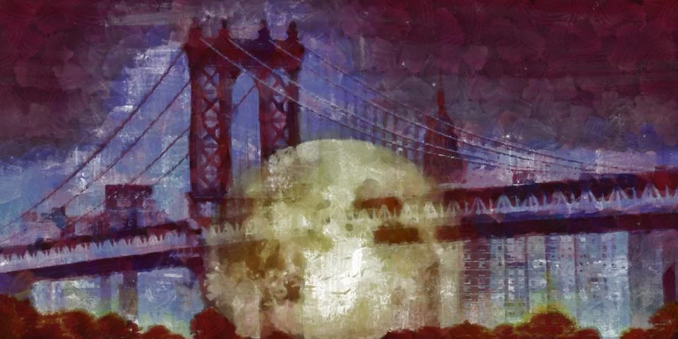 Brooklyn moon Stock Illustration