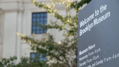 Brooklyn Museum sign Stock Footage 11399424