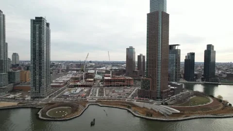 Brooklyn NYC New York Drone Aerial View Stock Footage 236426041