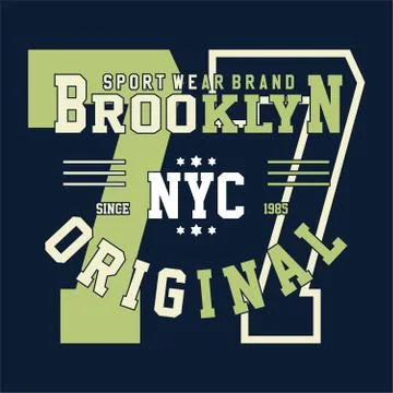 Brooklyn nyc original Stock Illustration