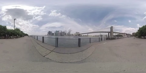Brooklyn NYC Skyline 360VR Stock Footage 67640902